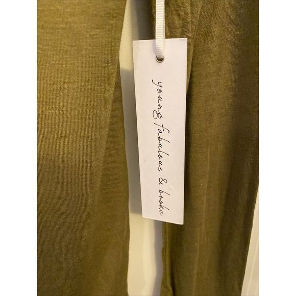 Young Fabulous & Broke Women Green Long Sleeve T-Shirt Sz Medium - Picture 3 of 7